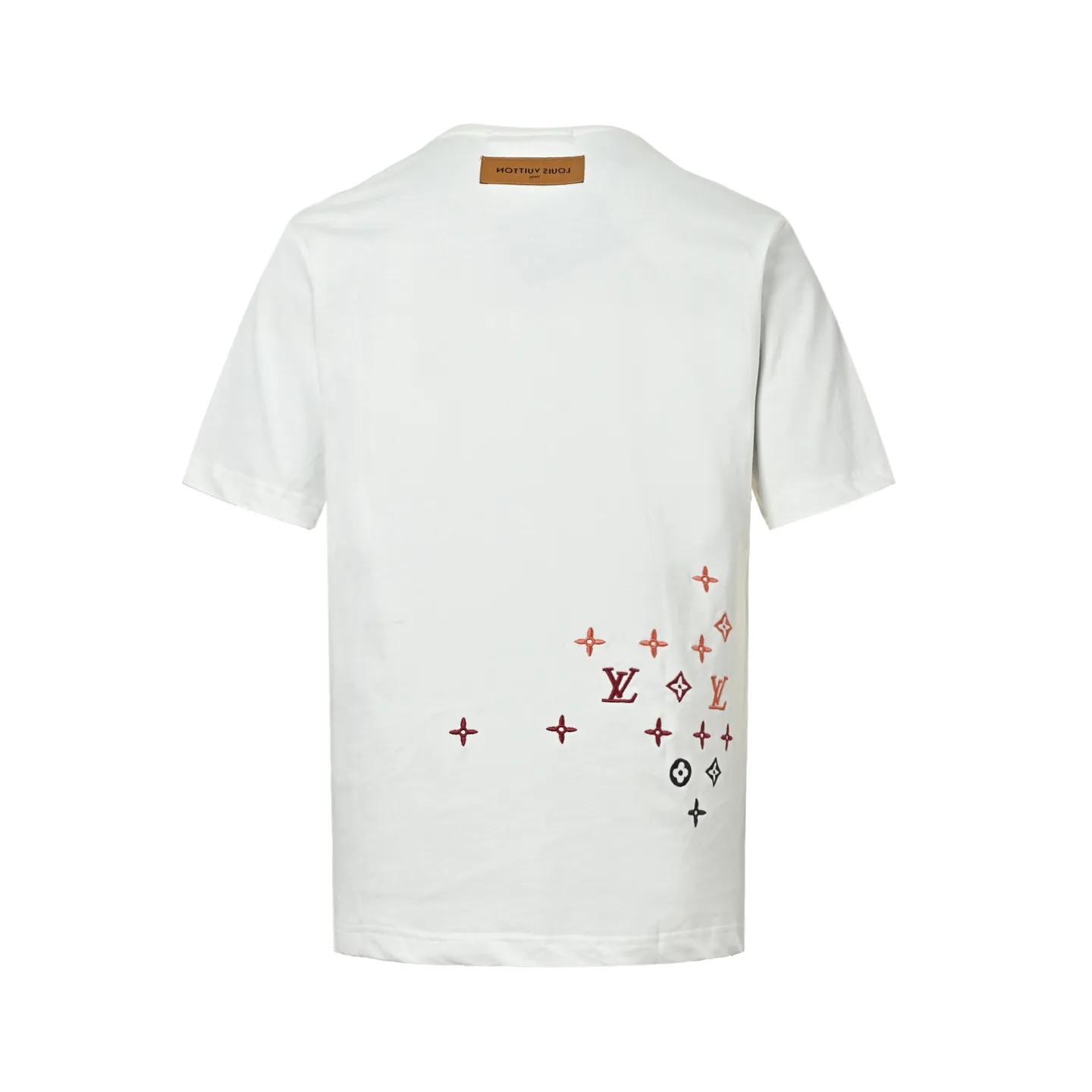 Louis Vuitton/Louis Vuitton full-width three-flower printed embroidered short sleeves
